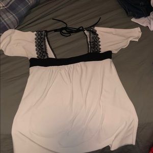 Black and white blouse